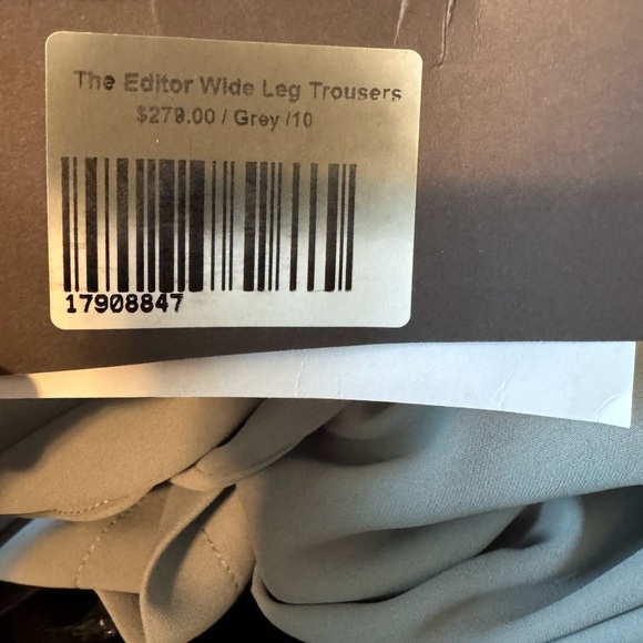 Ruti THE Editor WIDE LEG TROUSER Grey Size 10 NWT MSRP $279 - Picture 2 of 5